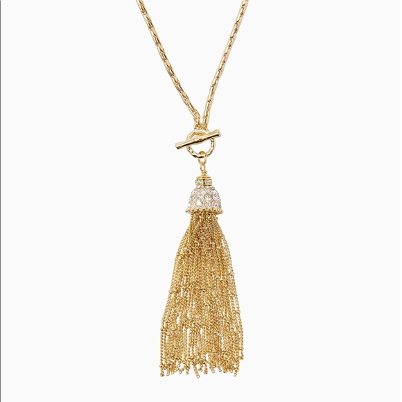 BNWT Lilly Pulitzer Gold Tassel Necklace - Picture 2 of 4